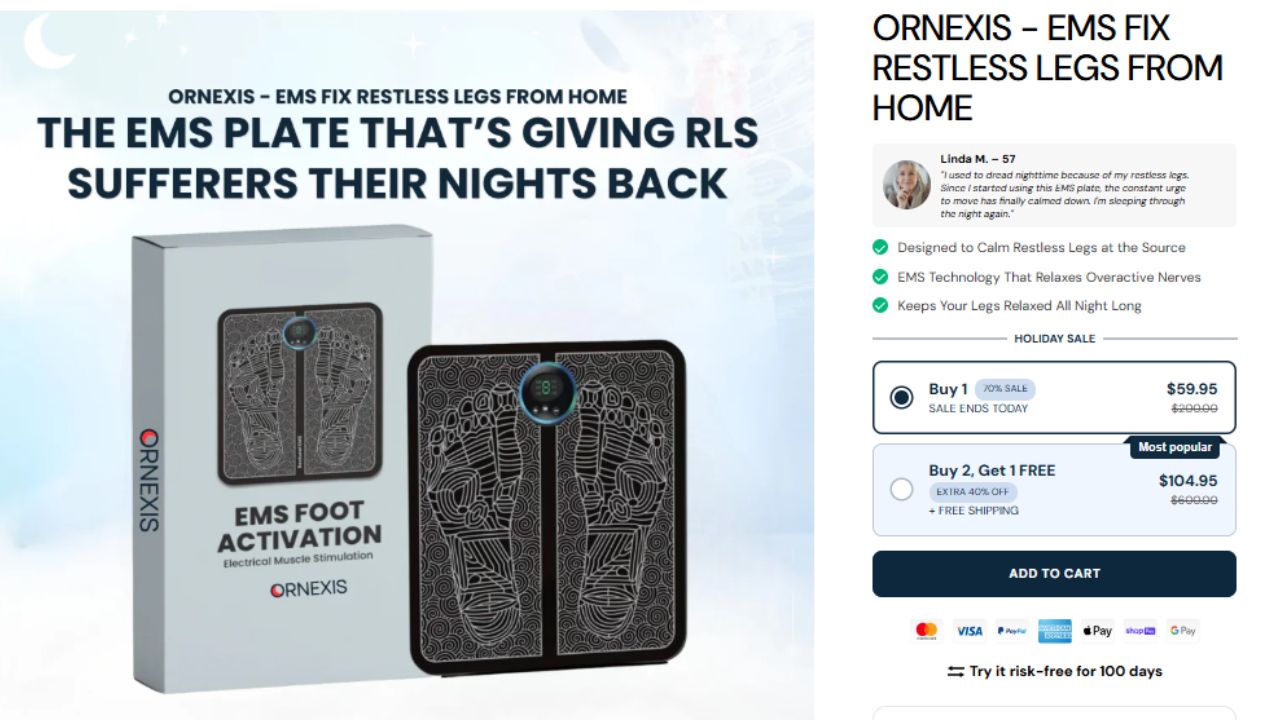 Ornexis EMS Plate Review – Can It Really Calm Restless Legs?