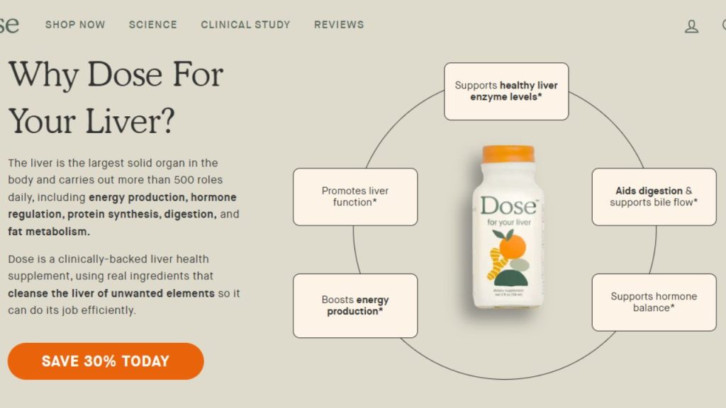 dose liver support shot