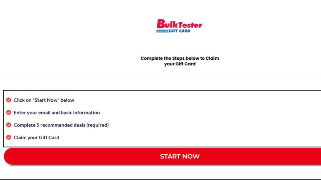 BulkTester.com Review - $750 Gift Card Legit or Scam?